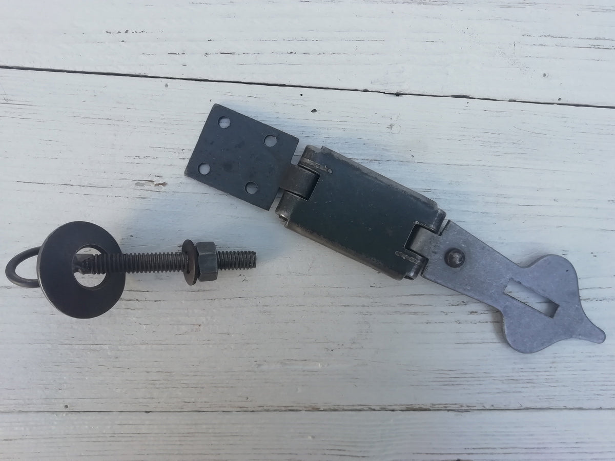 Cast Iron Hasp and staple Door Lock Ornate Chest Box Trunk Casket Cabinet Gate Door Hinge