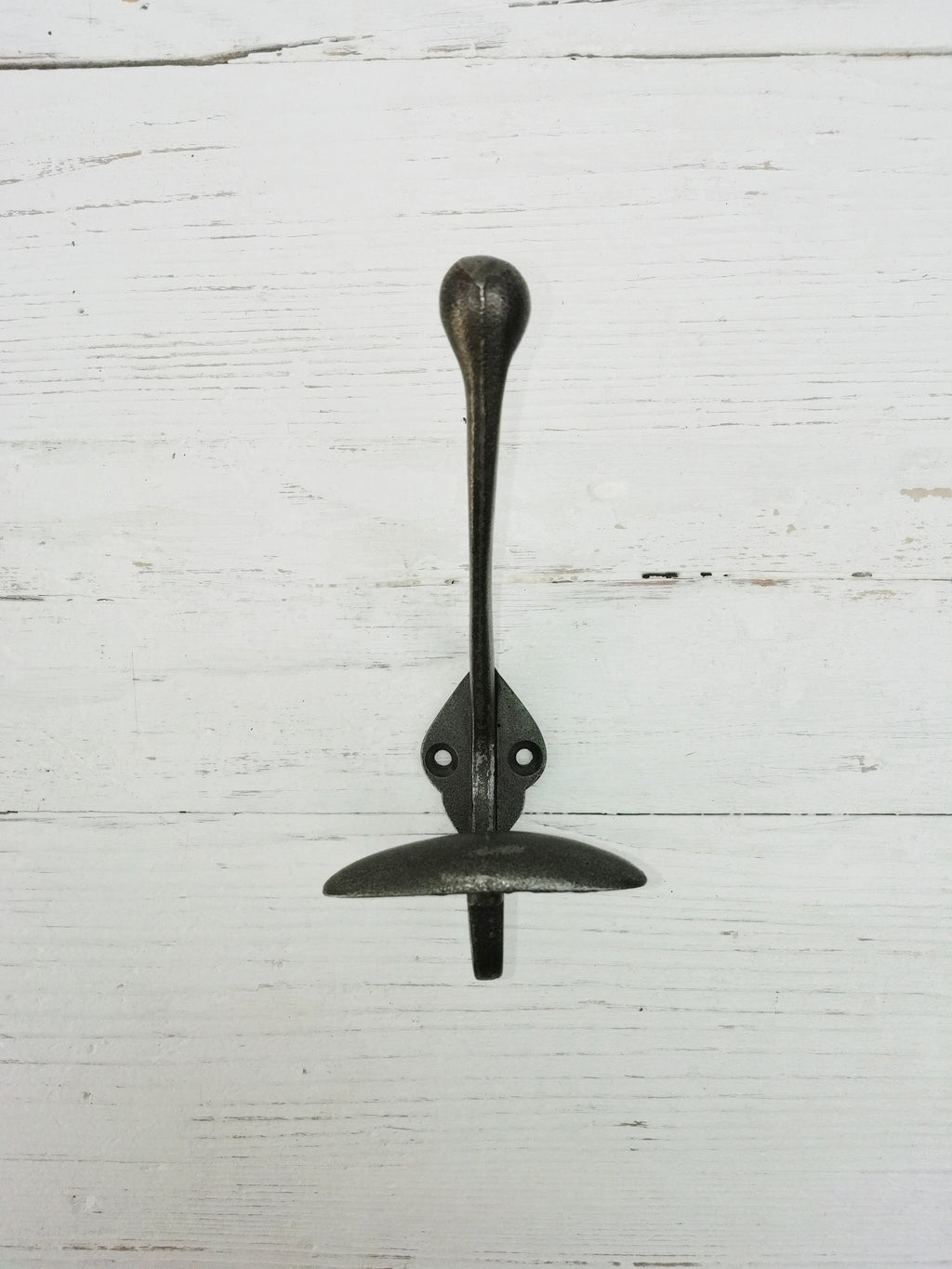 Coat Hook WIDE Double antique cast iron hook